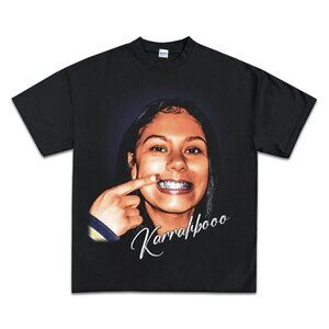 Karrahbooo Inspired Boxy Vintage Tee Y2K Streetwear Rap Graphic Shirt